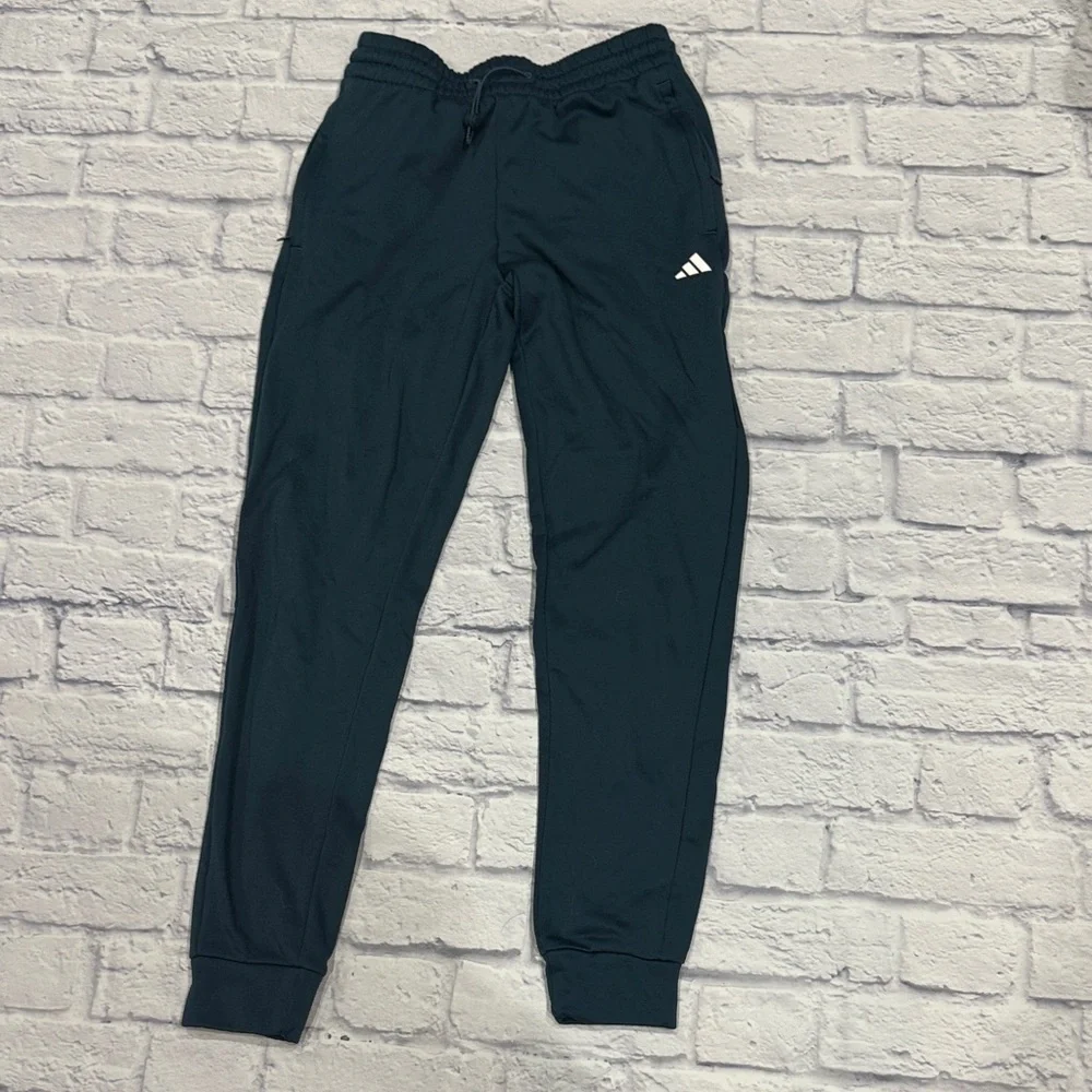 Adidas Teal Joggers with White Logo